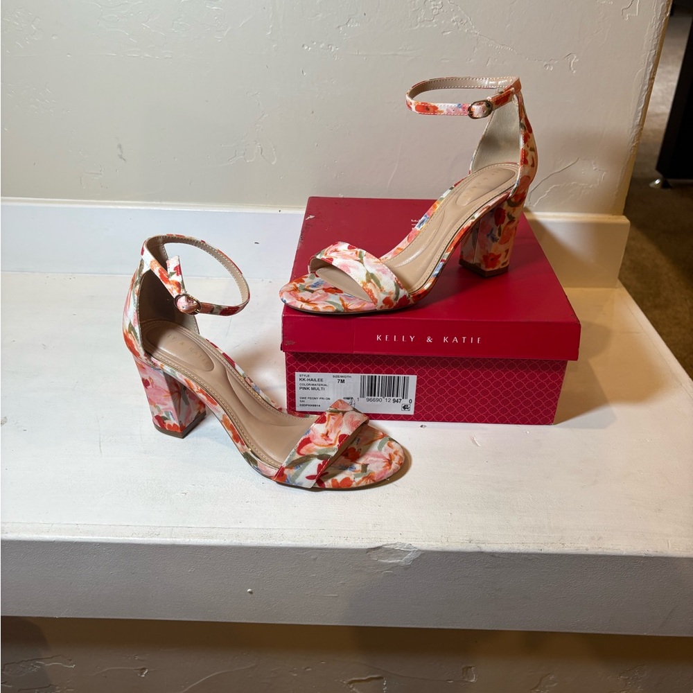 Kelly & Katie Multicolor Floral Heels
